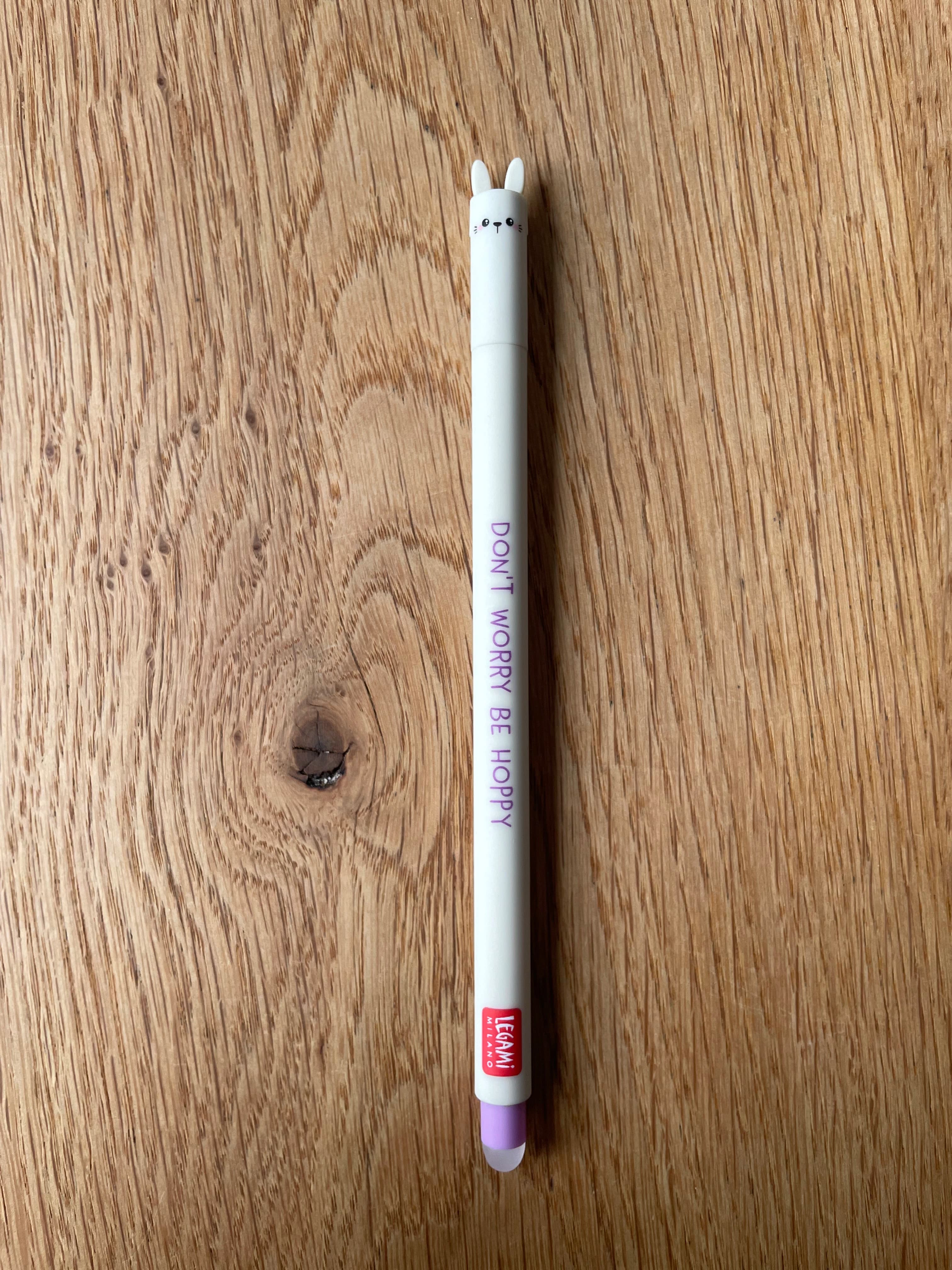 Hase Don't worry be hoppy Legami Erasable Pen – front