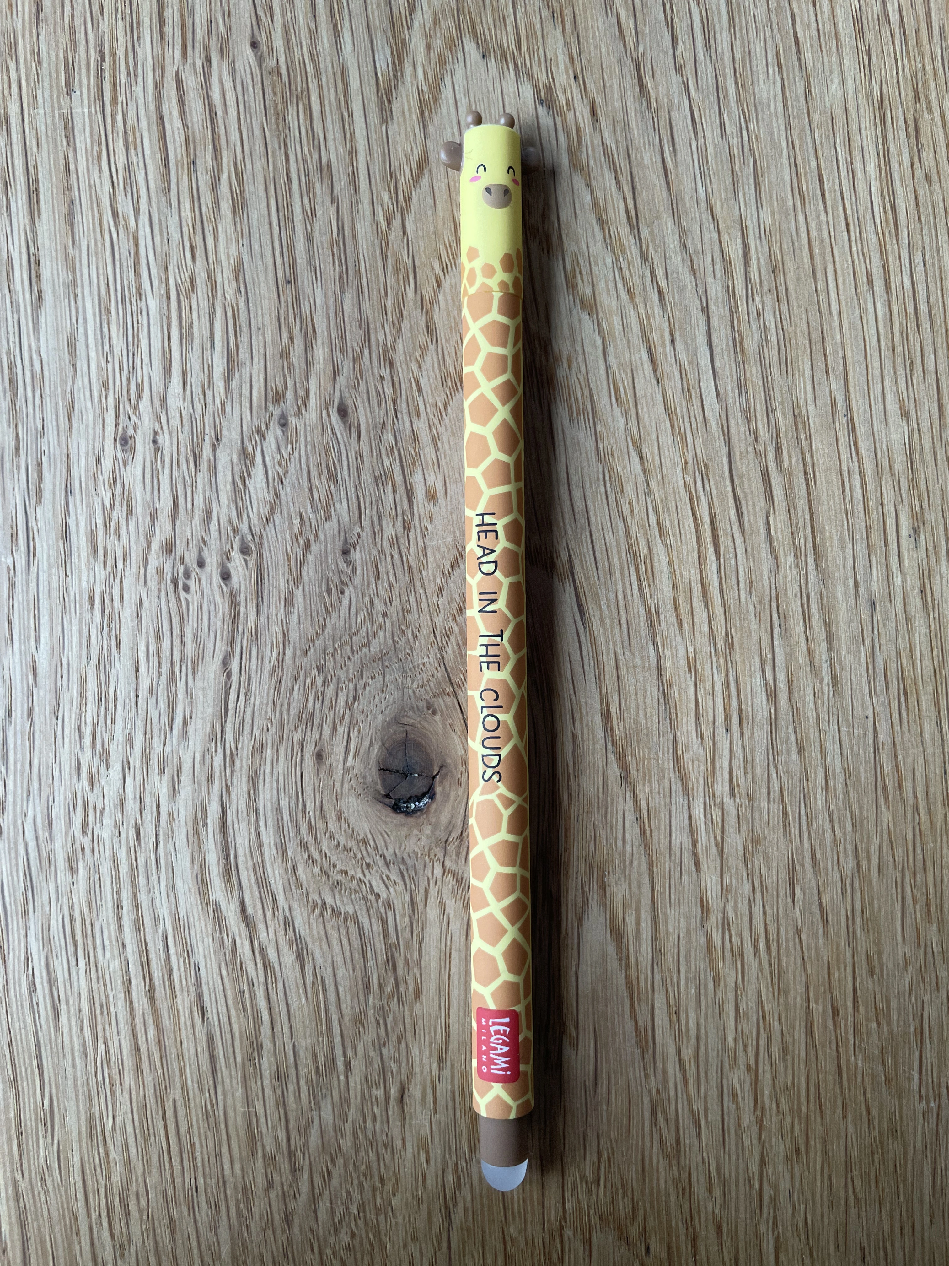 Giraffe Head in the Clouds Legami Erasable Pen – front