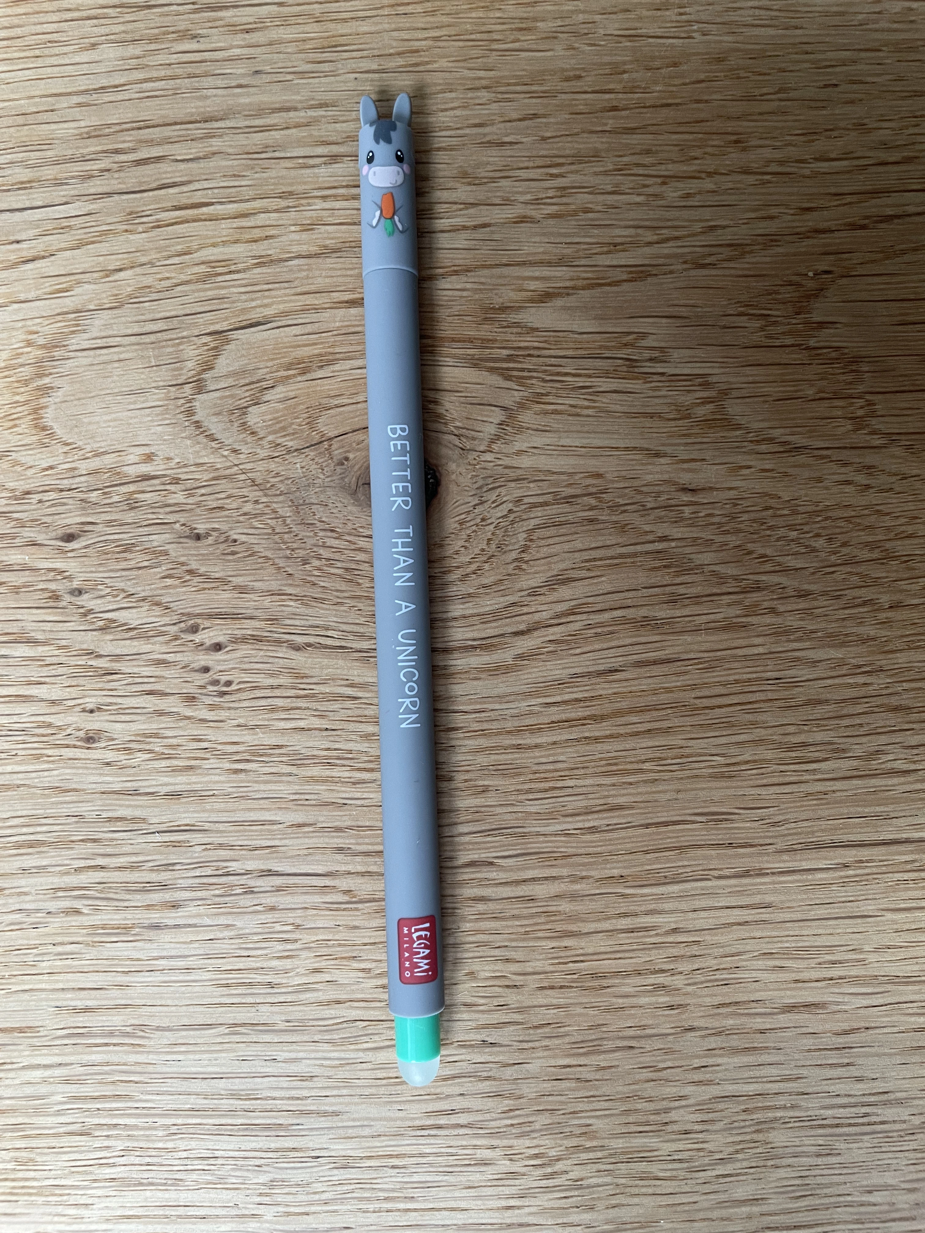 Esel Better Than a Unicorn Legami Erasable Pen – front