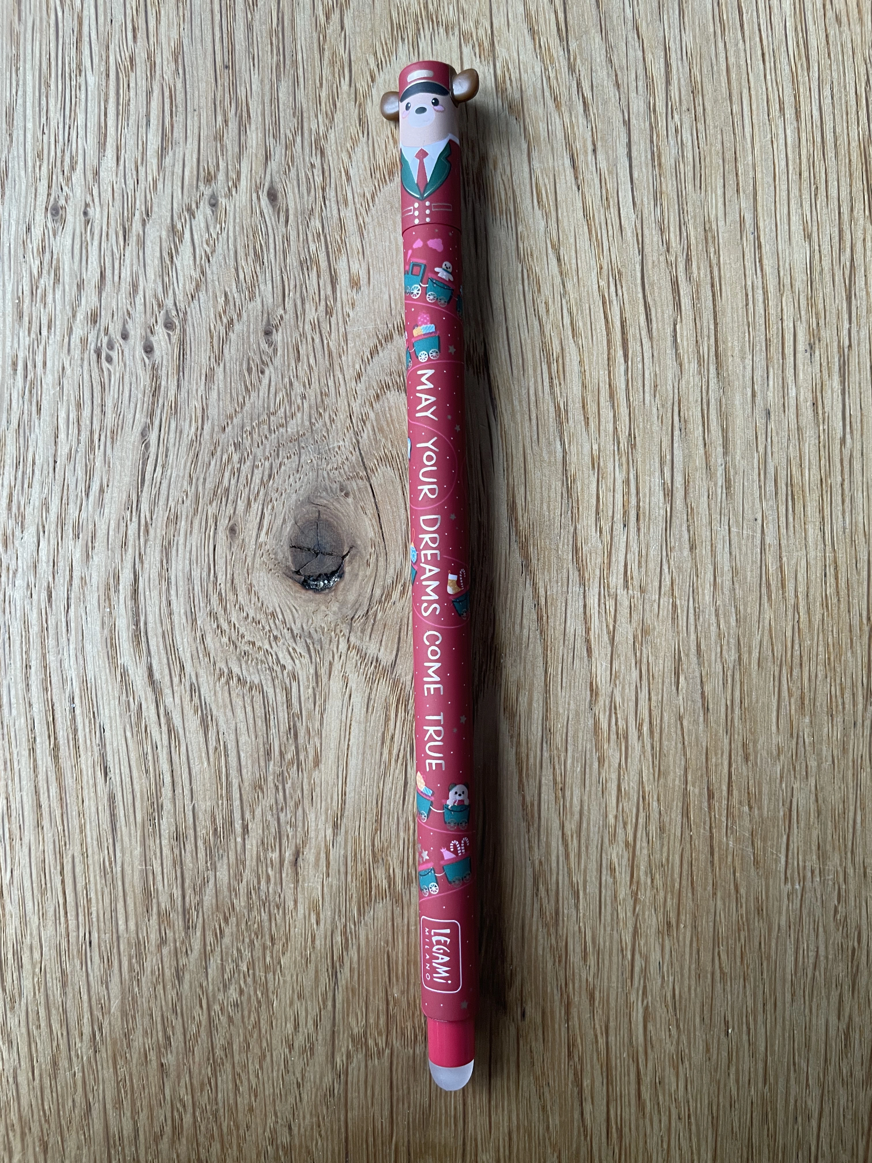 Bär (Lokführer) May Your Dreams Come True Legami Erasable Pen – front